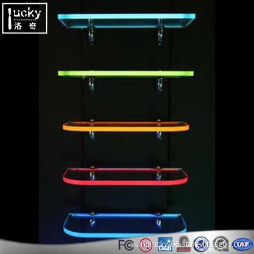 Wall Mounted Bar Shelves/Wine Glass Rack,LED Lighted Floating Shelf